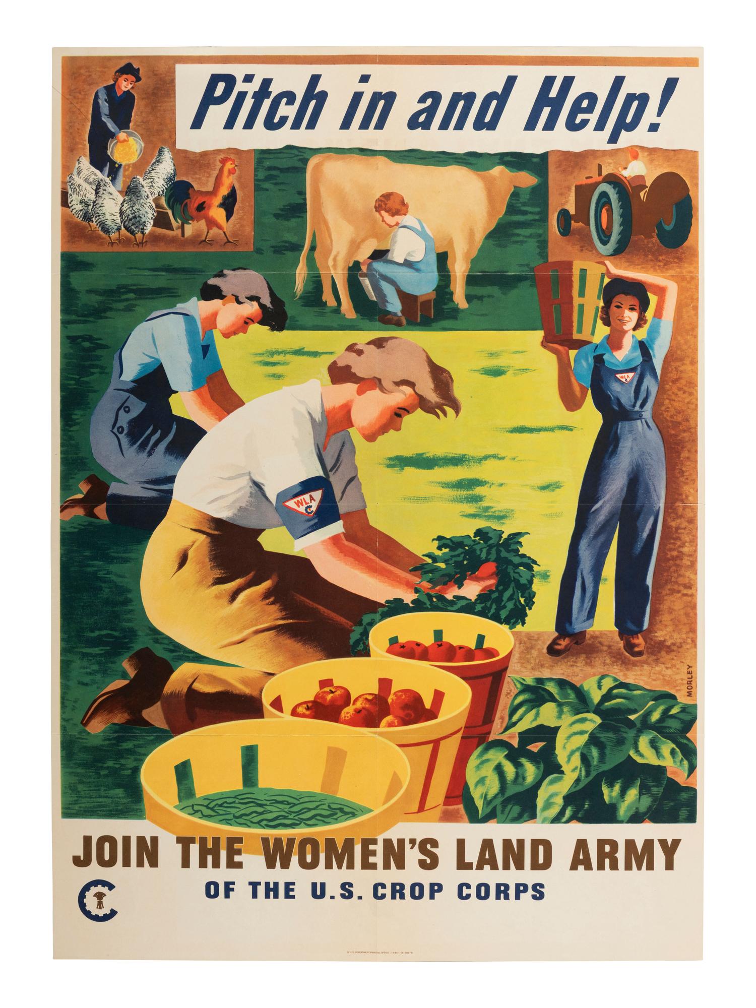 [WW2] 3 posters recruiting women for service in the A.T.S., Cadet Nurse Corps and Women's Land Army.