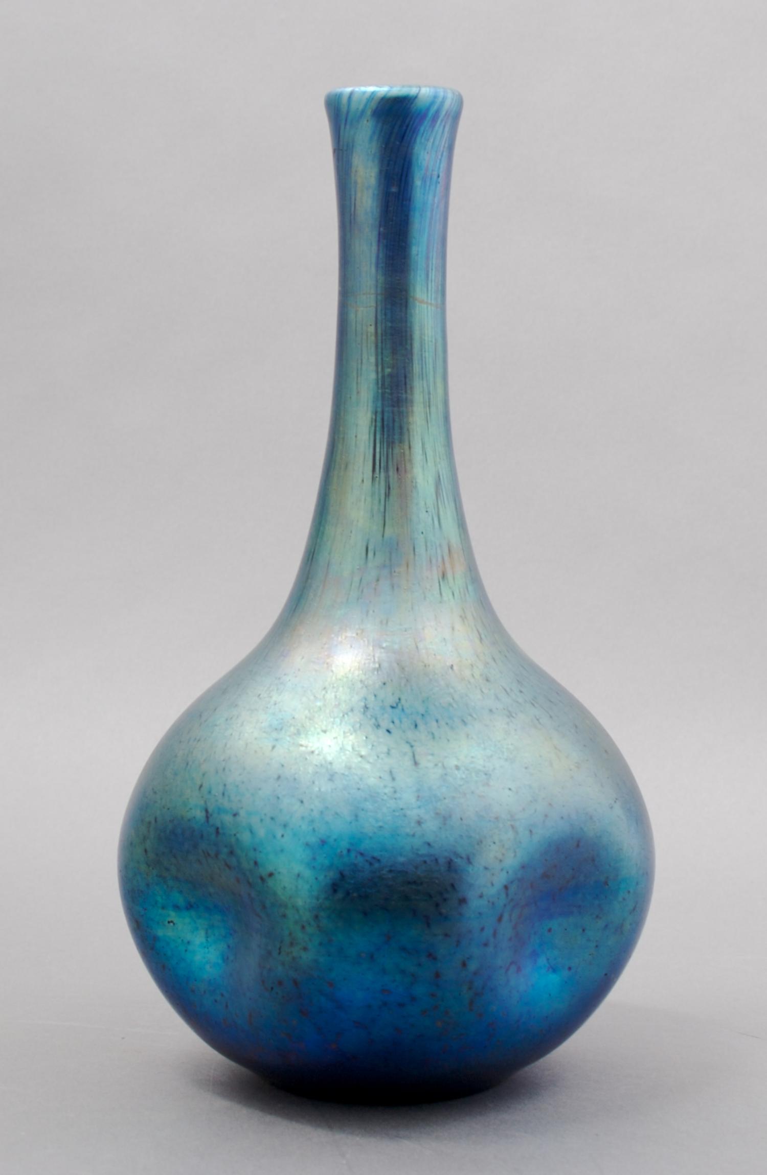 A Loetz Glass Vase, Height 9 1/4 inches.