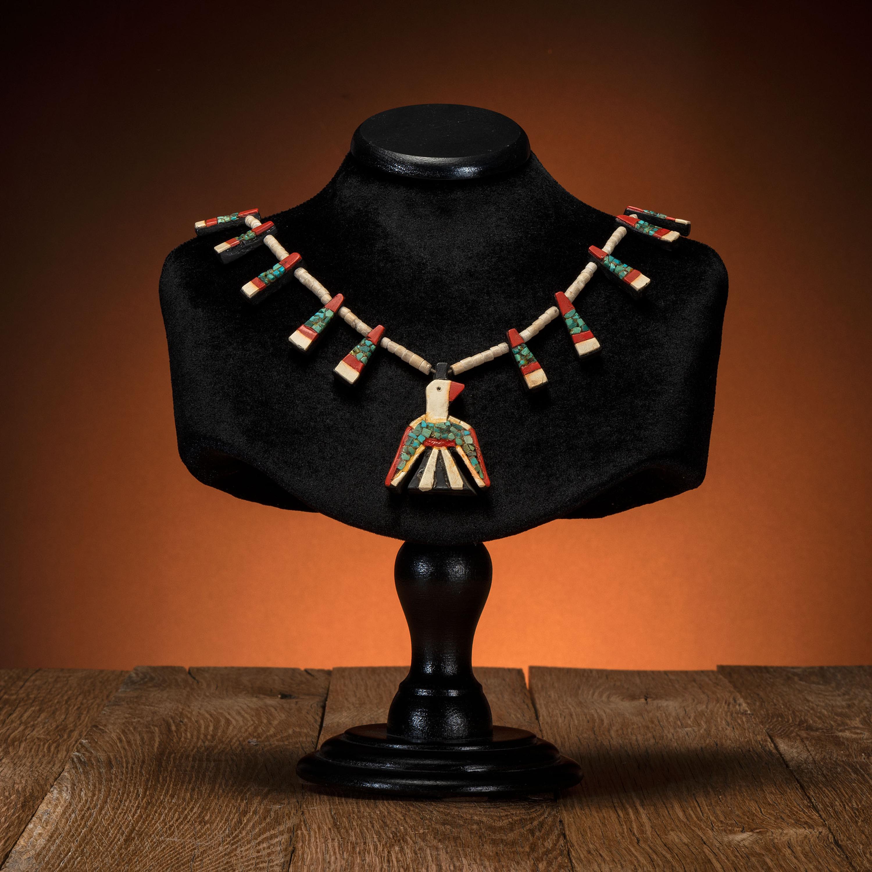 Kewa Depression Era Thunderbird Necklaces, Pair