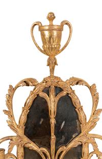 A Pair of George III Giltwood Girandole Mirrors