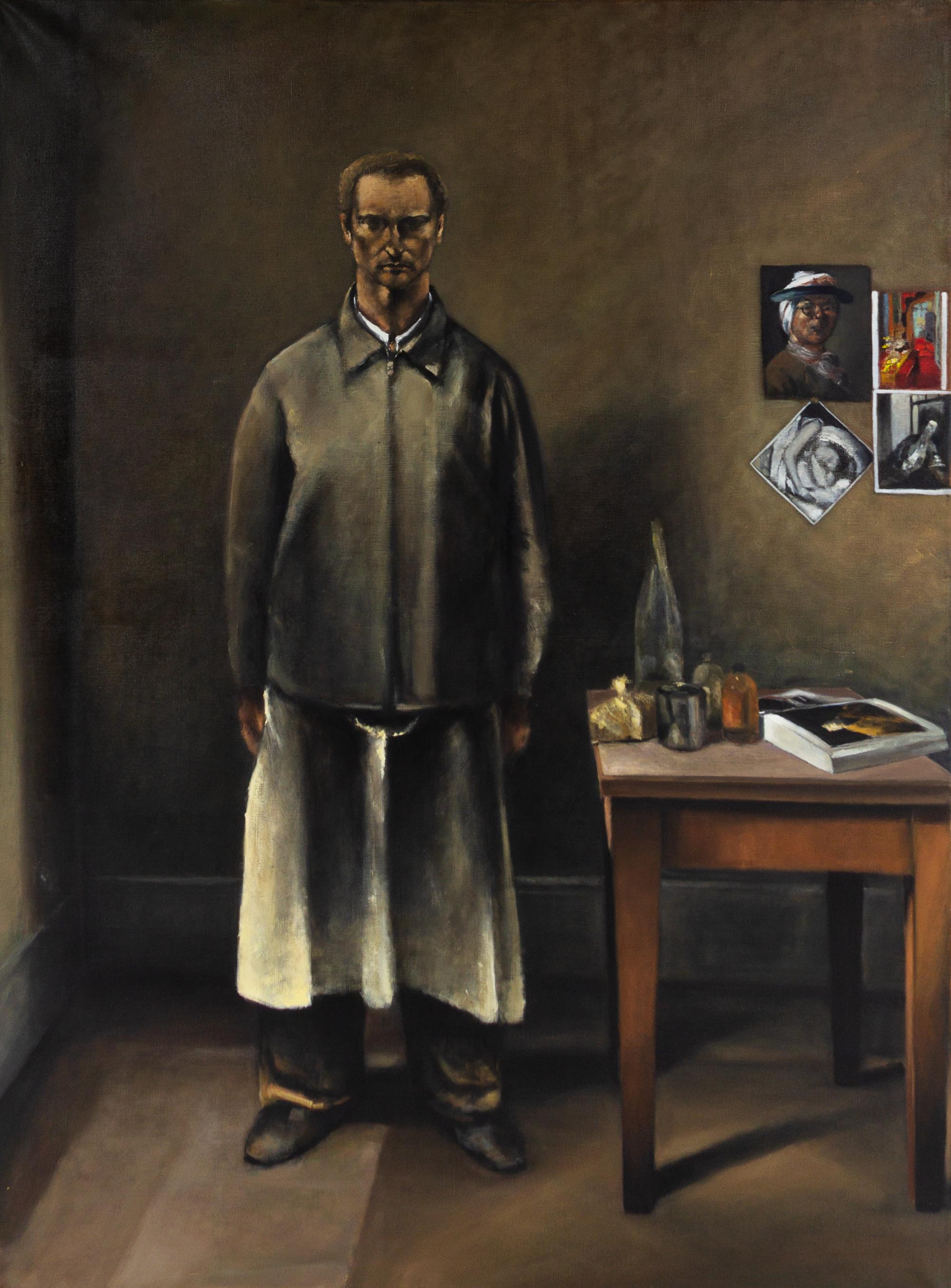 Figure at Table (Self-Portrait)