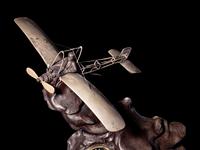 A French Cast Metal Aeronautical Clock, After Xavier Raphanel