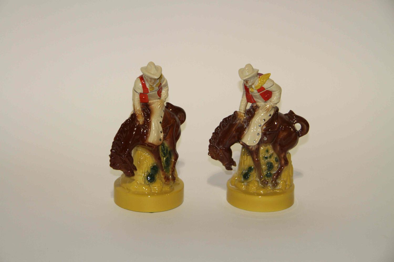 A Pair of Haeger Pottery Figural Groups Height 10 inches.