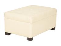 A Contemporary Embossed Leather Ottoman