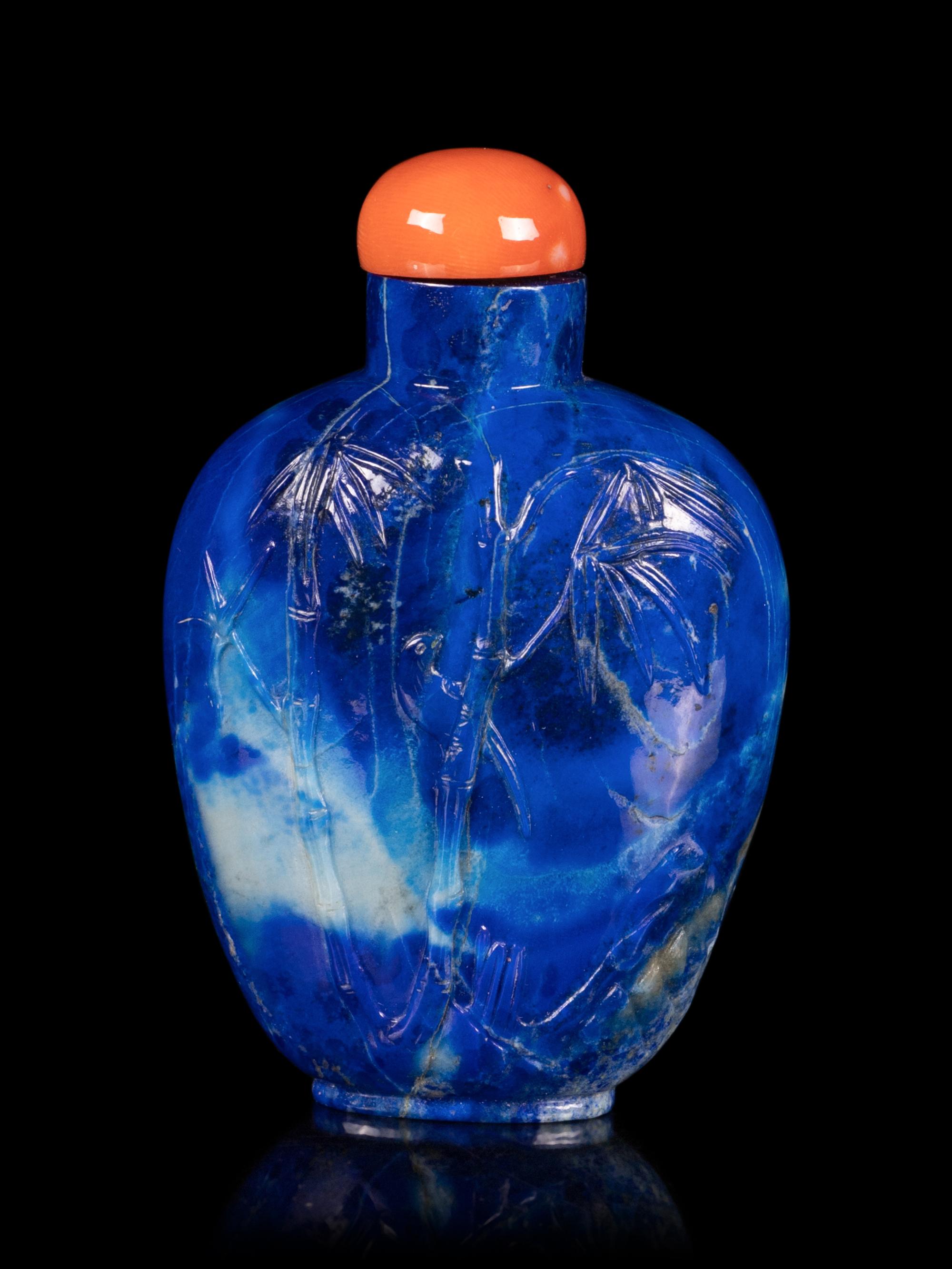 Six Chinese Hardstone Snuff Bottles