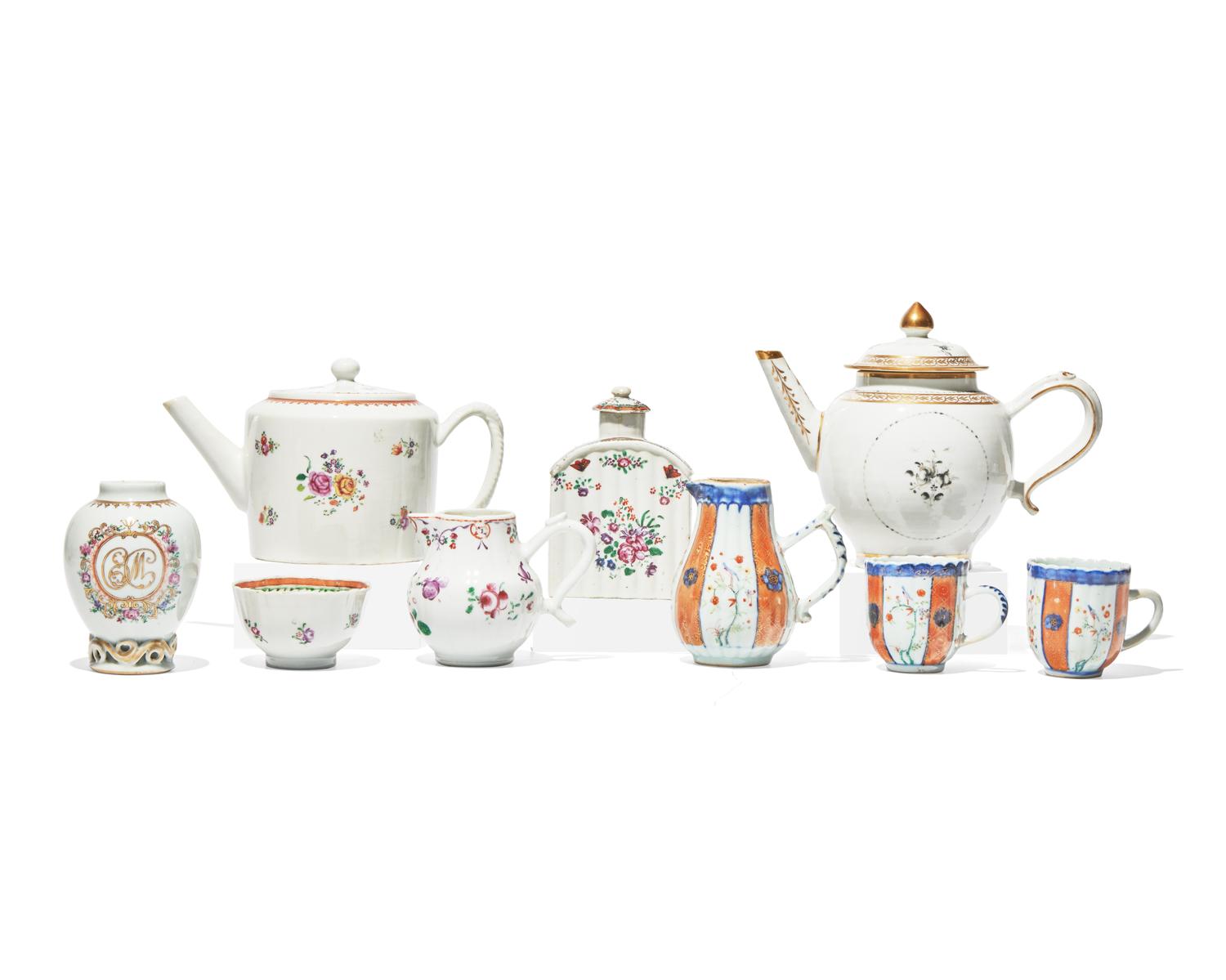 An Assorted Group of Chinese Export Porcelain Tableware