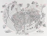 (MAP) FACSIMILE WORLD MAPS. Group of two proof plates of early woodcut World maps. Late 20th century.
