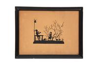 An Assemblage of Framed Paper Silhouettes Featuring 3 Beatrix Sherman Works