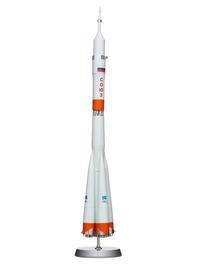 [SPACE TRAVEL]. Russian Soyuz rocket model, made by Samara. Ca 1960s.