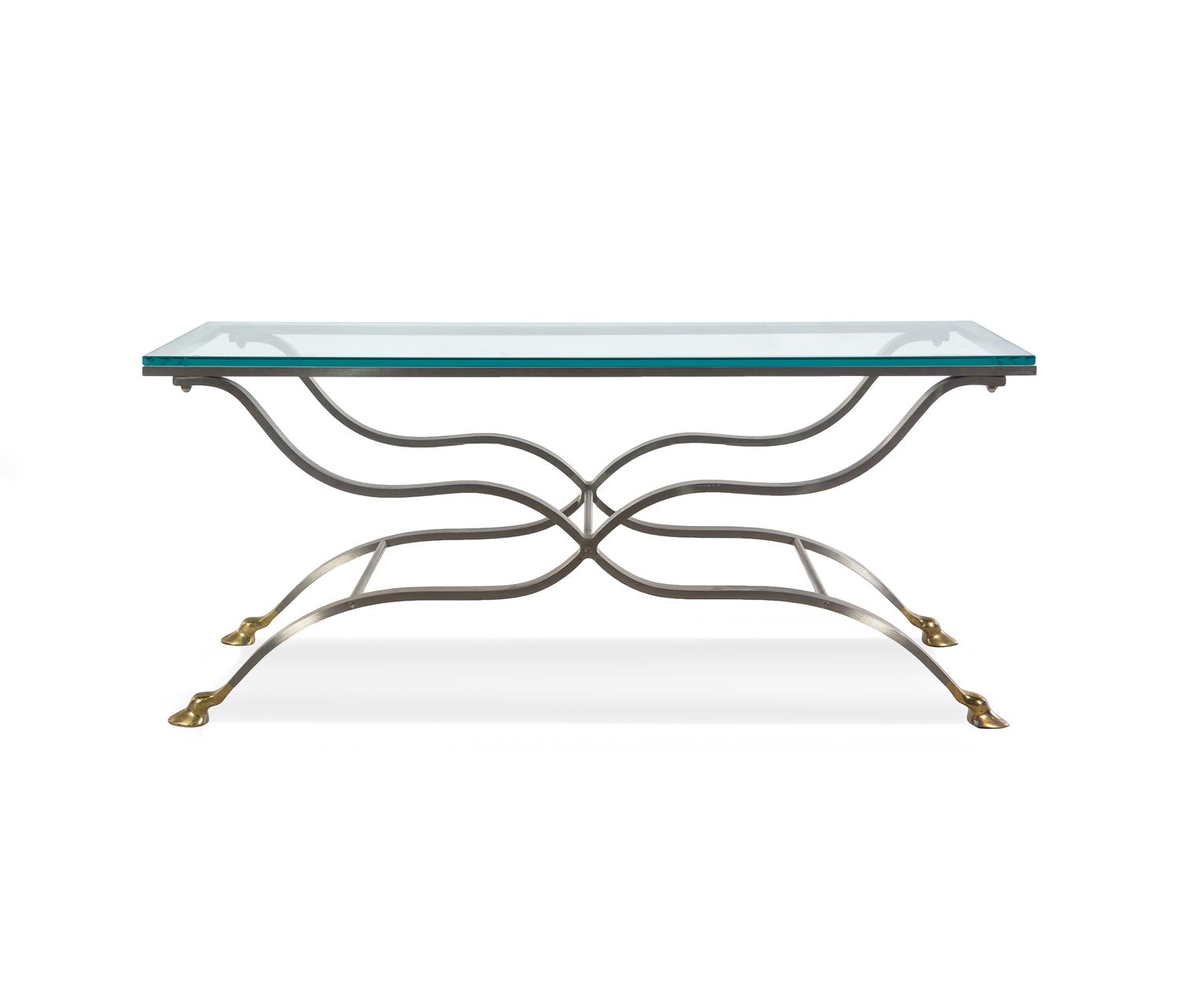 A Steel Cocktail Table in the Style of Gilbert Poillerat