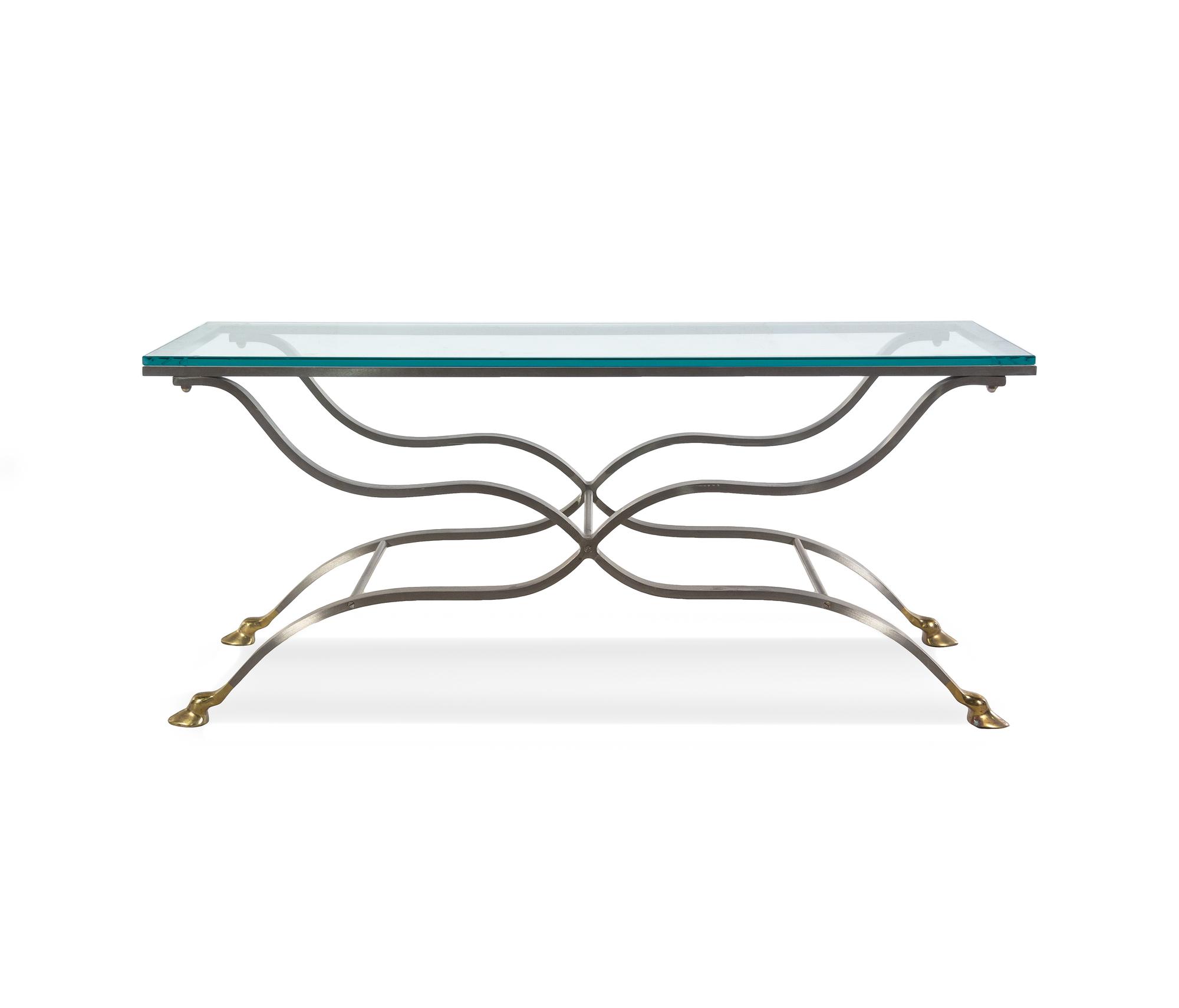 A Steel Cocktail Table in the Style of Gilbert Poillerat