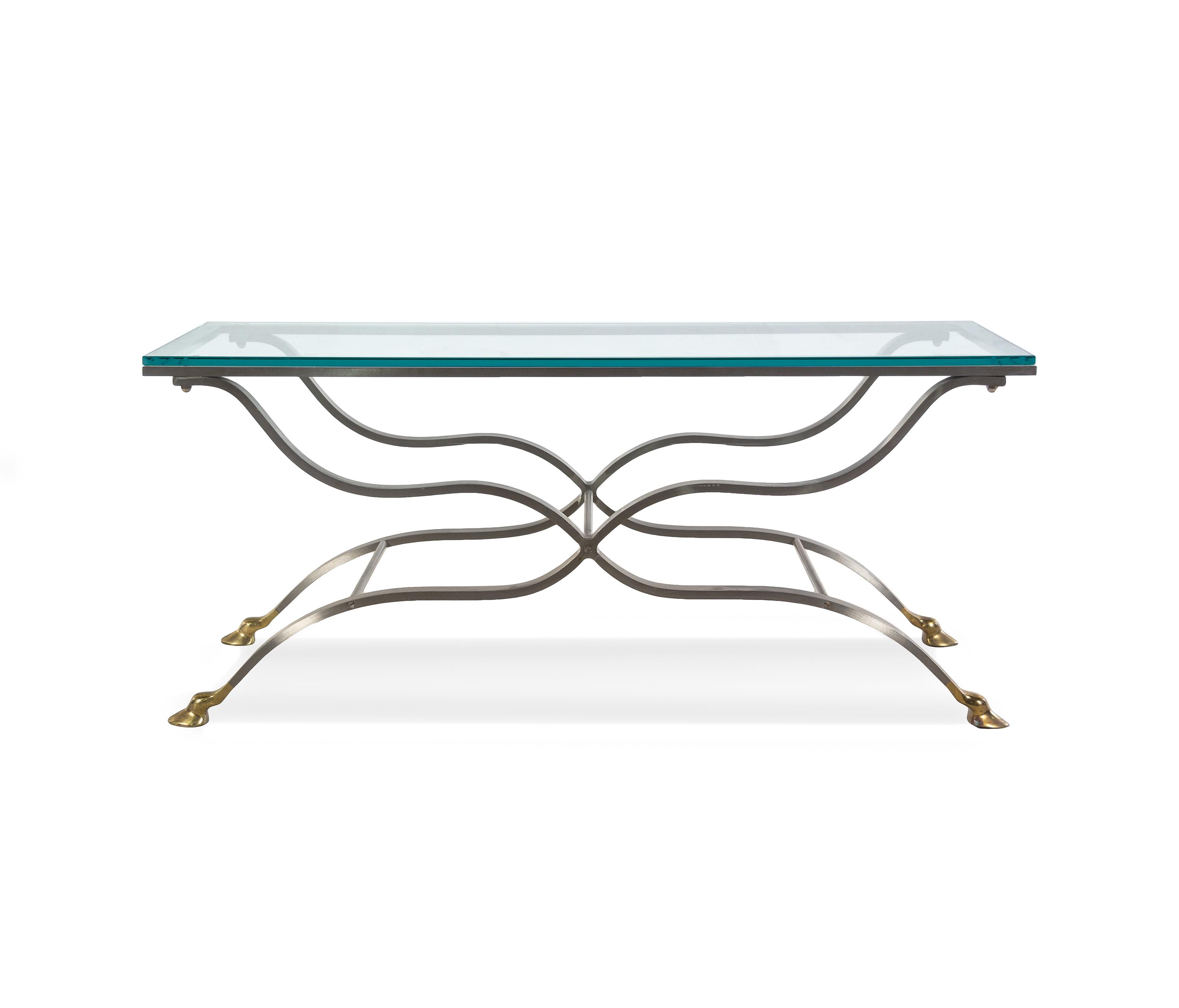 A Steel Cocktail Table in the Style of Gilbert Poillerat