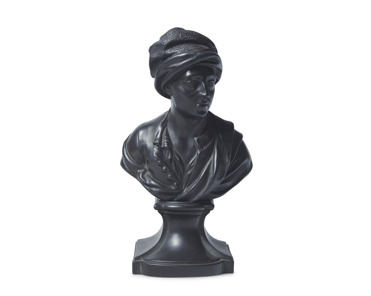 A Wedgwood Black Basalt Bust of Matthew Prior