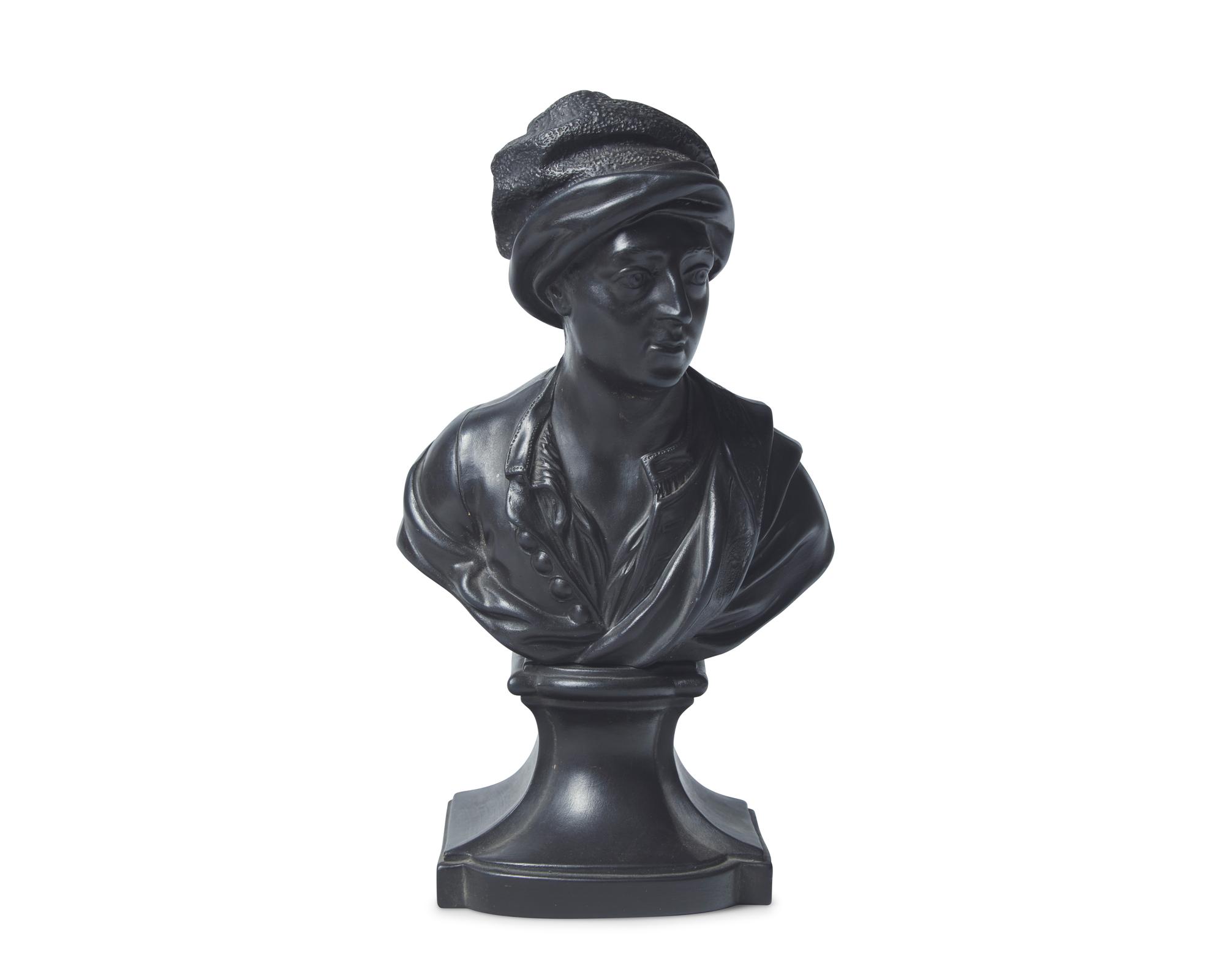 A Wedgwood Black Basalt Bust of Matthew Prior