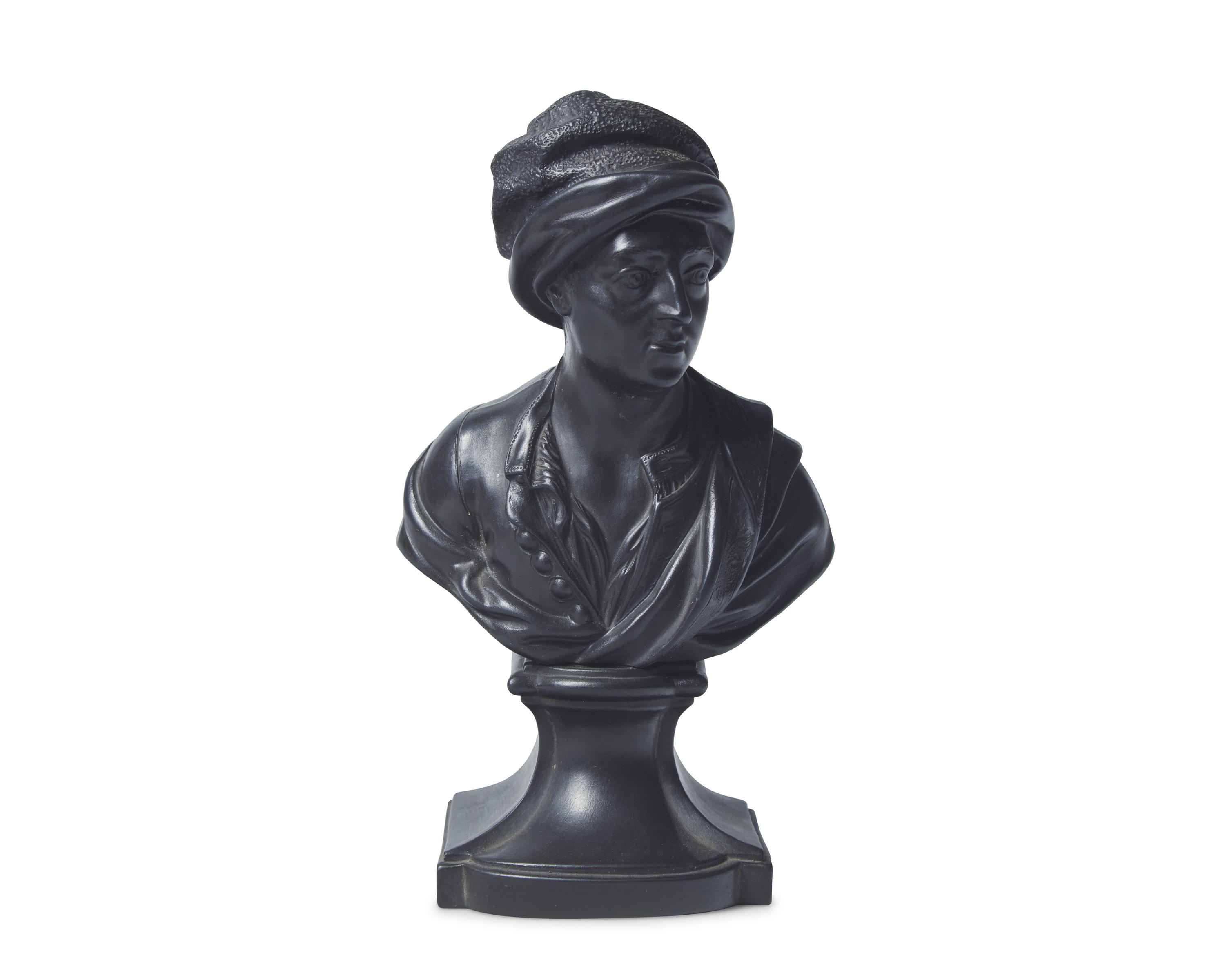 A Wedgwood Black Basalt Bust of Matthew Prior