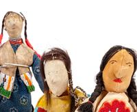 Collection of Dolls, with Sculpted Faces