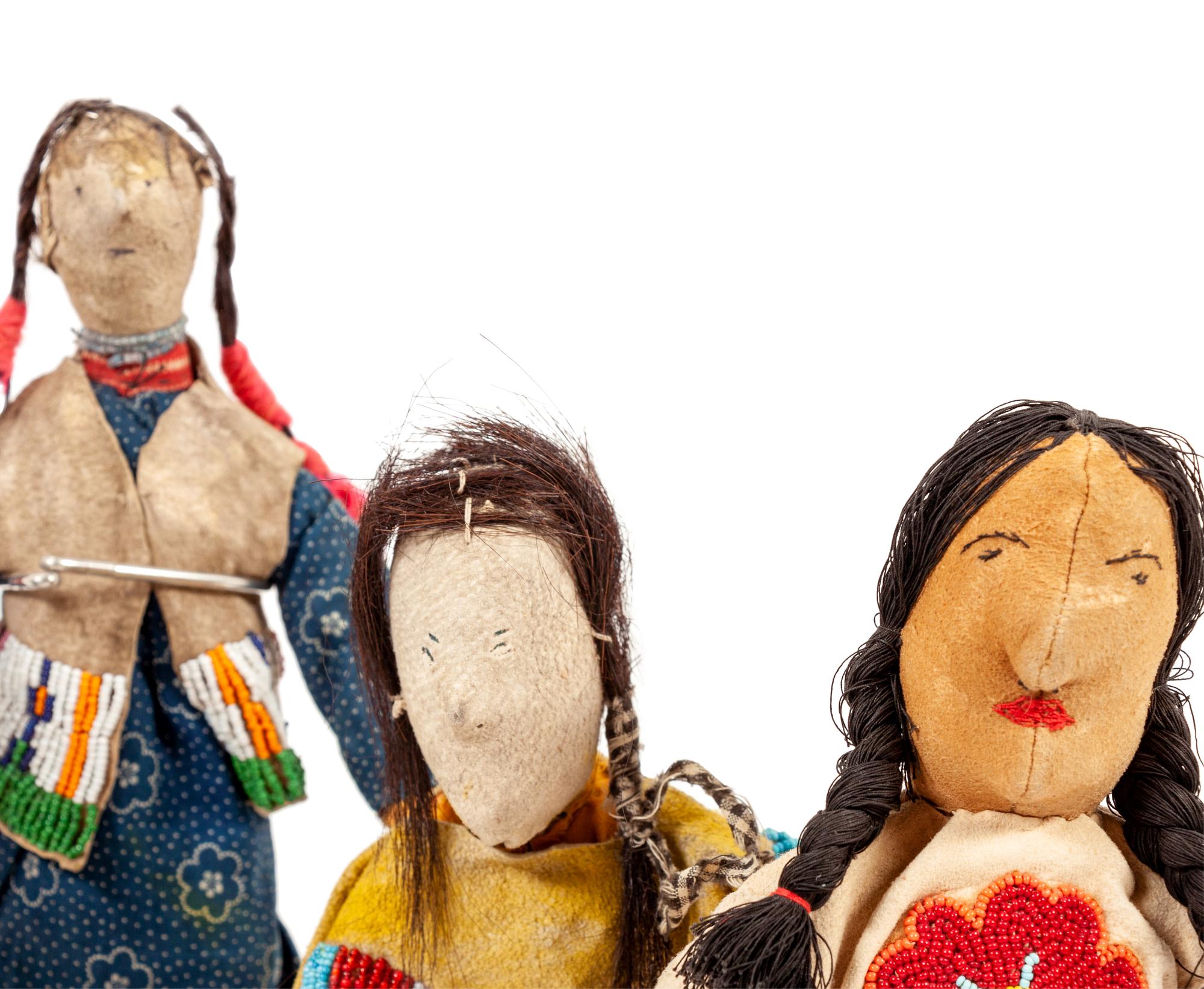 Collection of Dolls, with Sculpted Faces