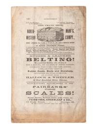 [CHICAGO FIRE]. BAILEY, John C.W. The Voice of Masonry. Vol. 9, No. 10. [Chicago]: [John C.W. Bailey], October 1871.