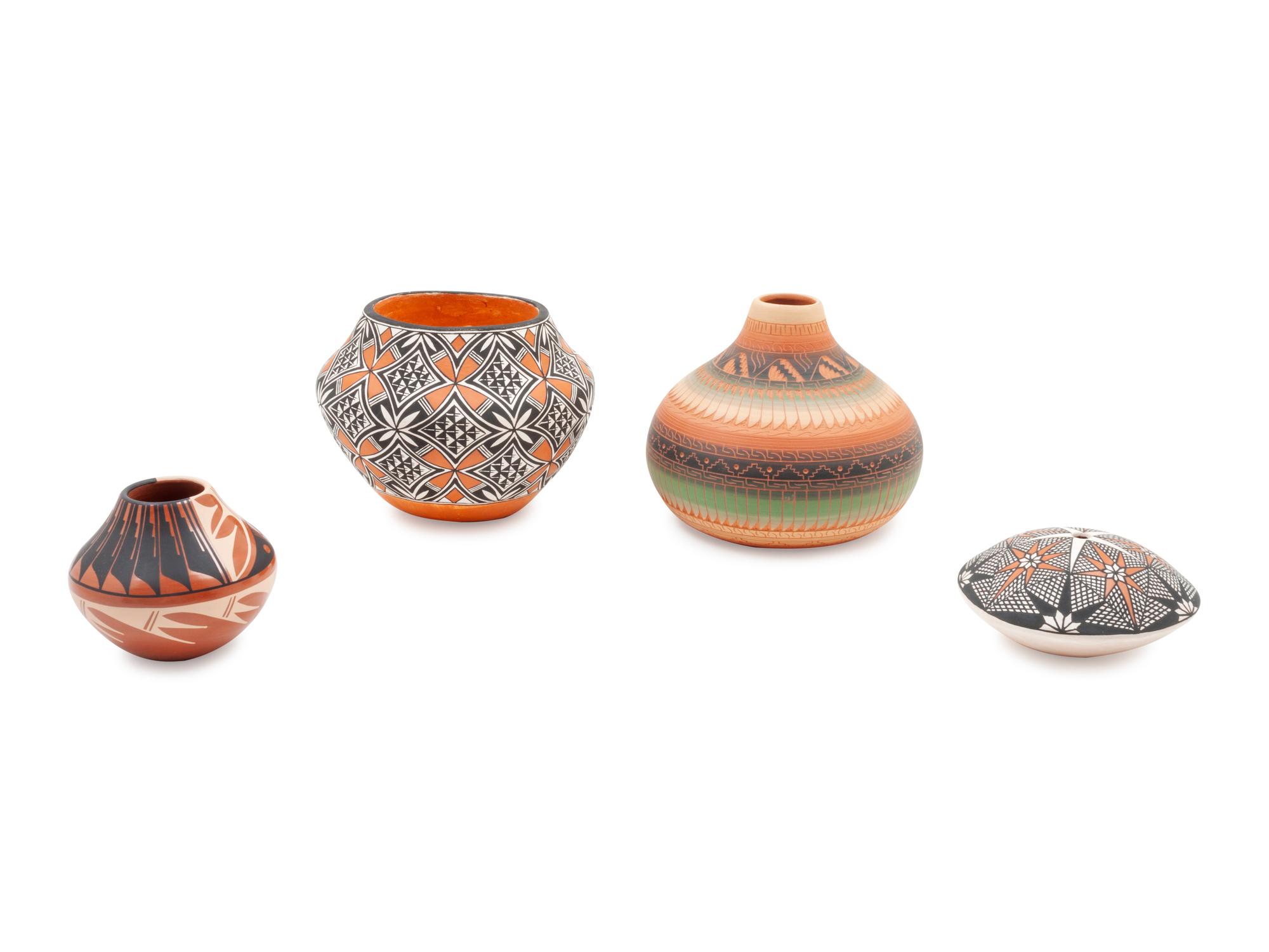 Four Southwestern Polychrome Vessels