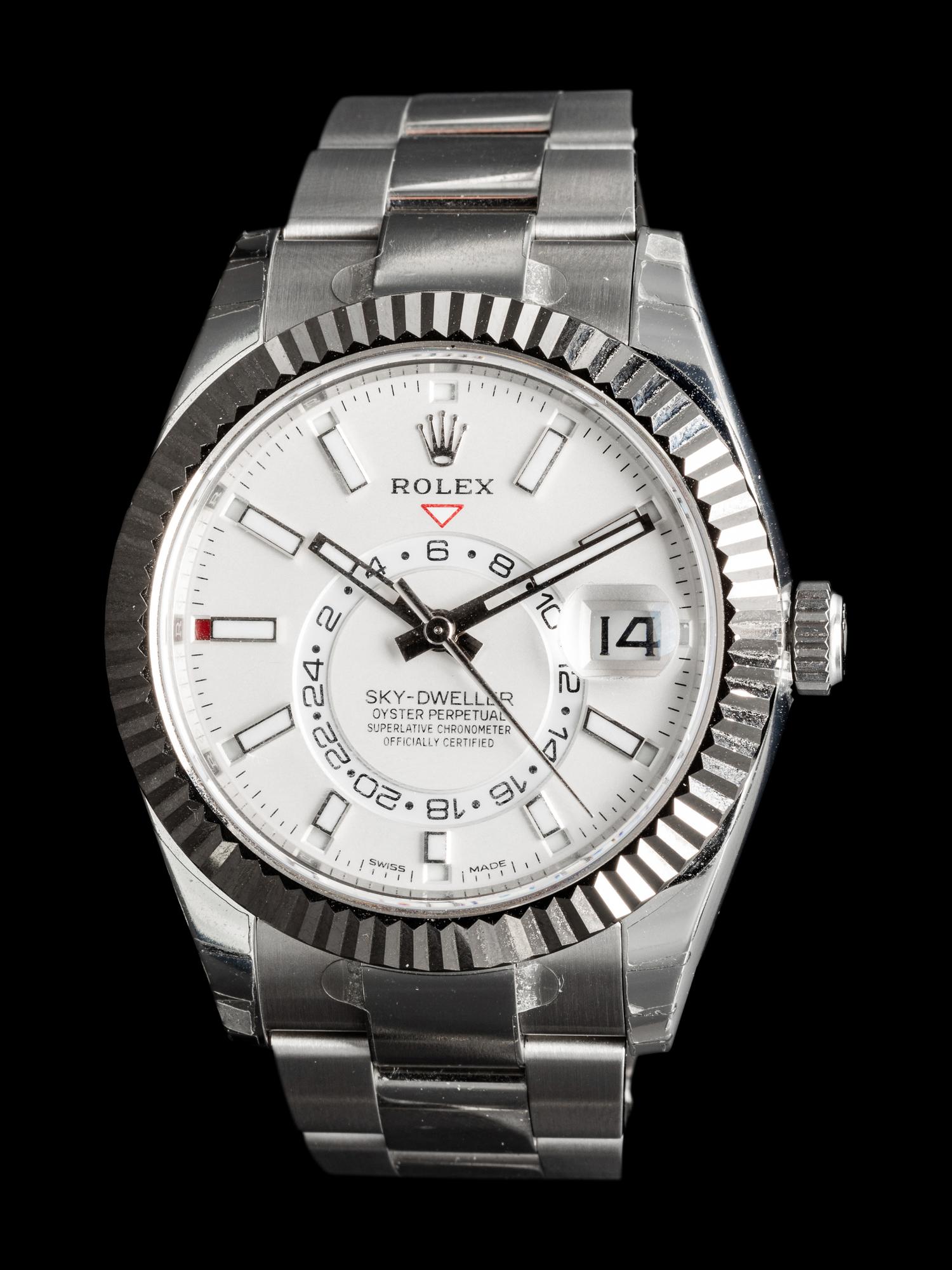 ROLEX, REF. 326934 STAINLESS STEEL AND 18K WHITE GOLD 'SKY-DWELLER' WATCH