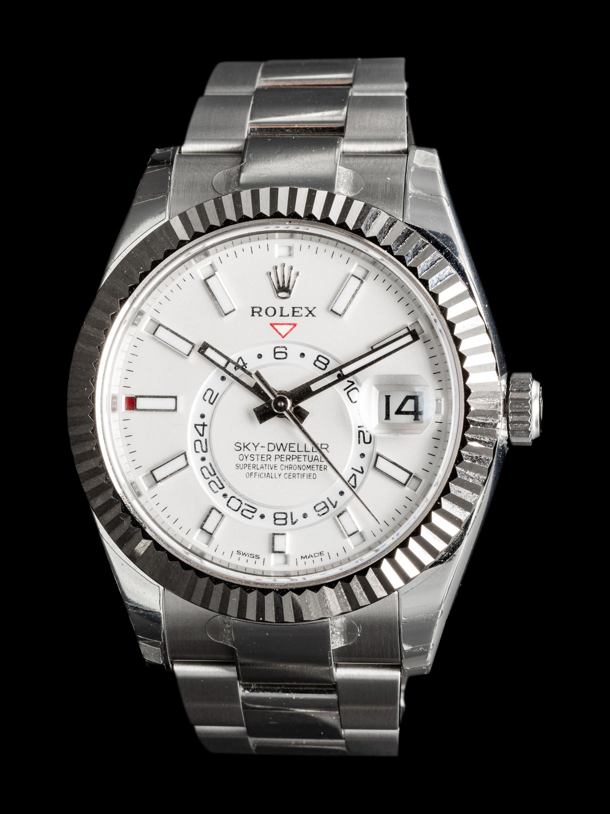ROLEX, REF. 326934 STAINLESS STEEL AND 18K WHITE GOLD 'SKY-DWELLER' WATCH