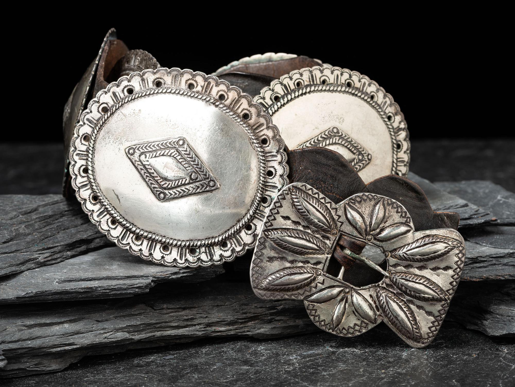 Navajo Second Phase Concha Belt, Collected by Hoffman Birney (1891-1958)
