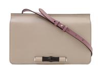 A Gucci Grey Leather Shoulder Bag, 11.75" x 7.5" x 1.5"; Strap drop: 15".