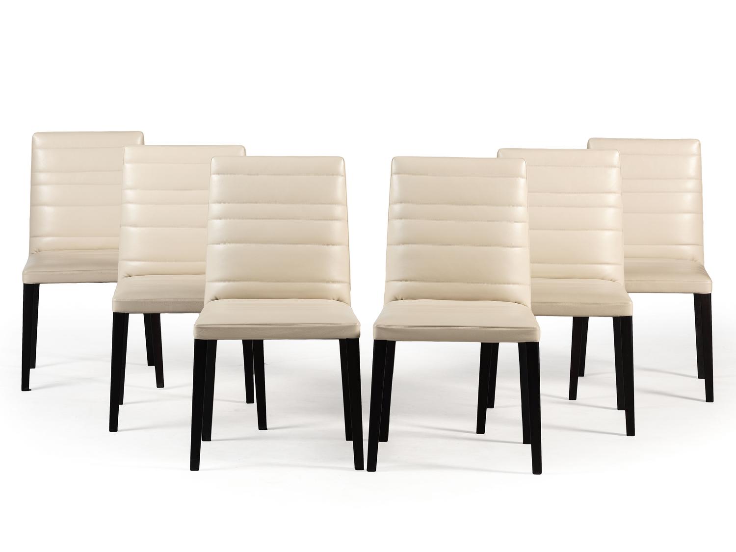 Six Poltrona Frau Dining Chairs
