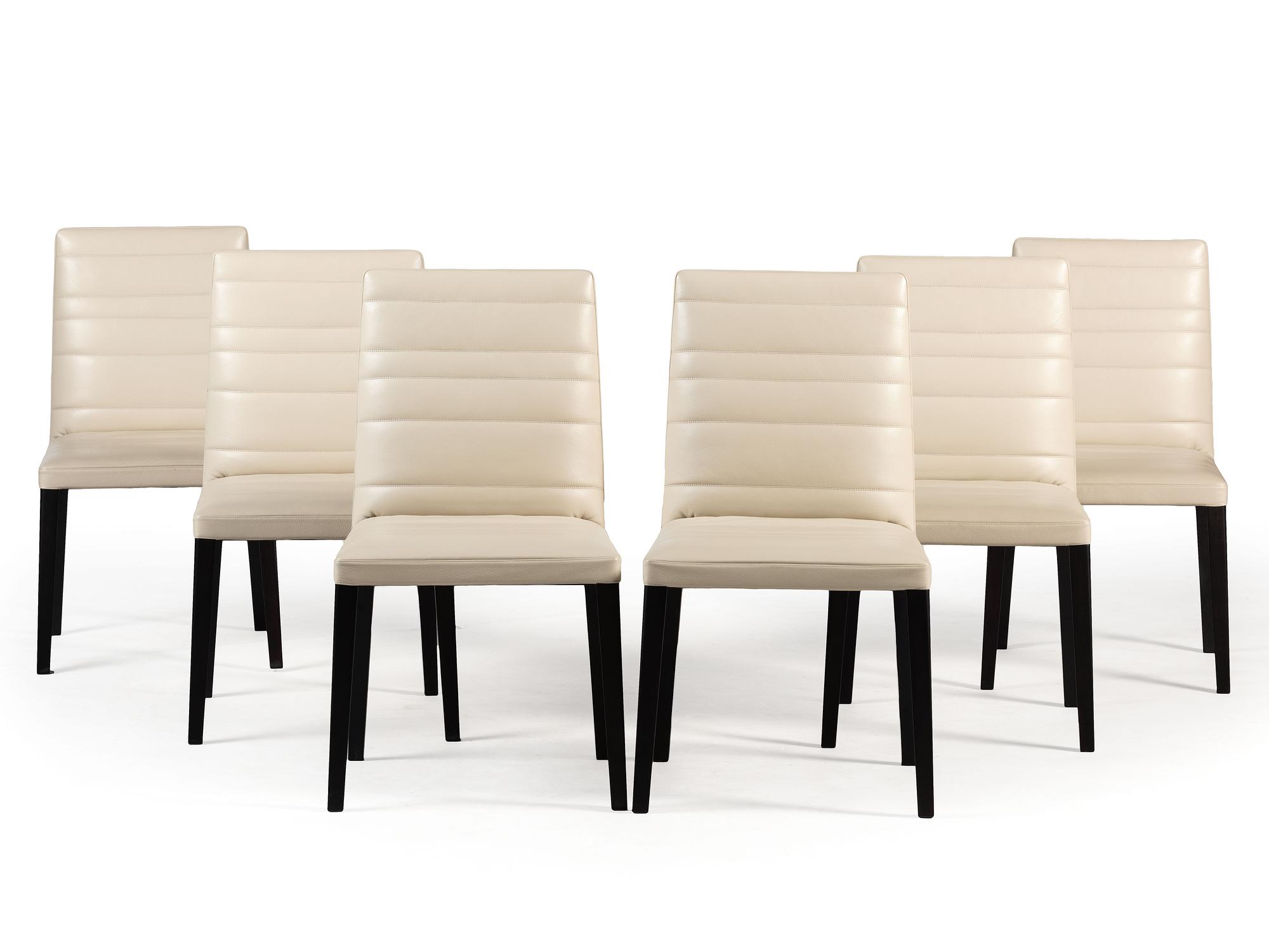 Six Poltrona Frau Dining Chairs