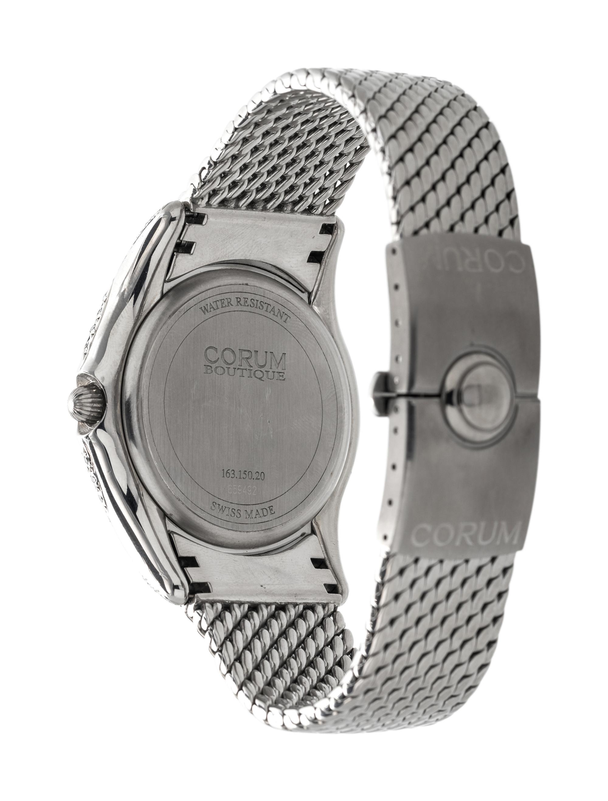 CORUM, STAINLESS STEEL AND DIAMOND REF. 165.150.20 'BUBBLE' WRISTWATCH
