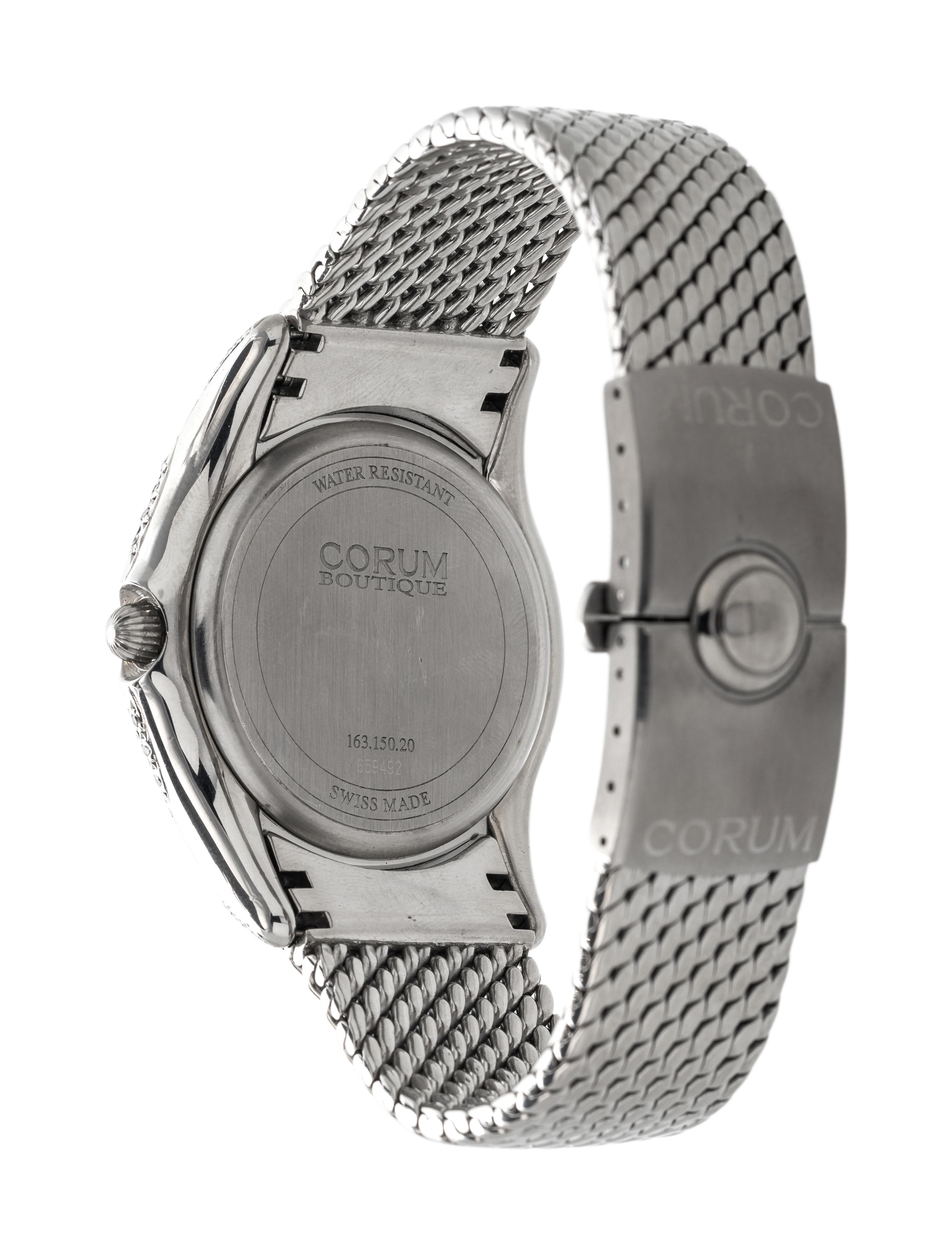 CORUM, STAINLESS STEEL AND DIAMOND REF. 165.150.20 'BUBBLE' WRISTWATCH