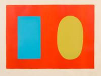 Ellsworth Kelly, (American, b. 1923), Blue and Green over Orange (Bleu et vert sur orange), 1964-1965