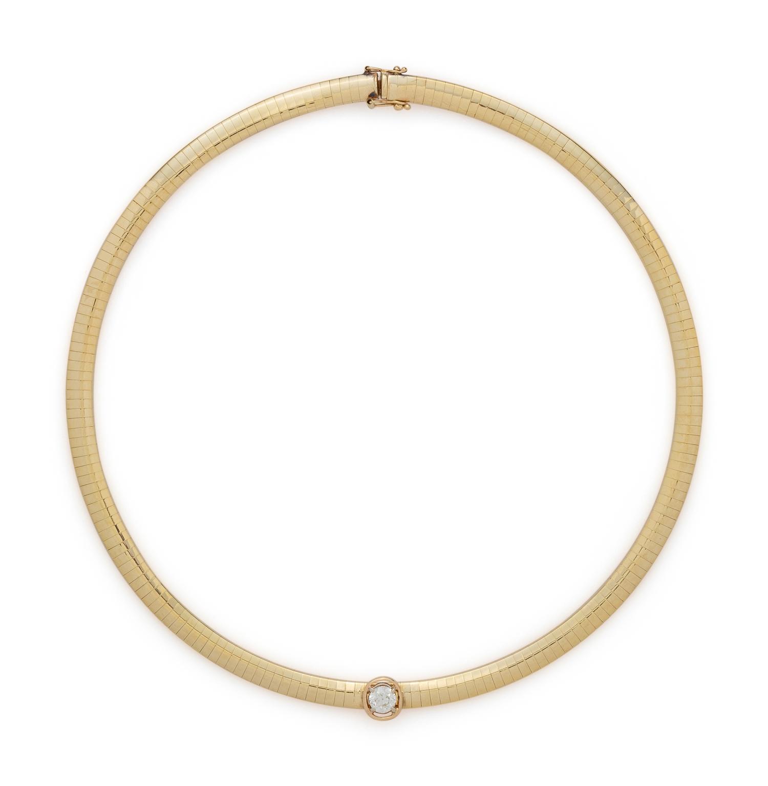 YELLOW GOLD AND DIAMOND NECKLACE