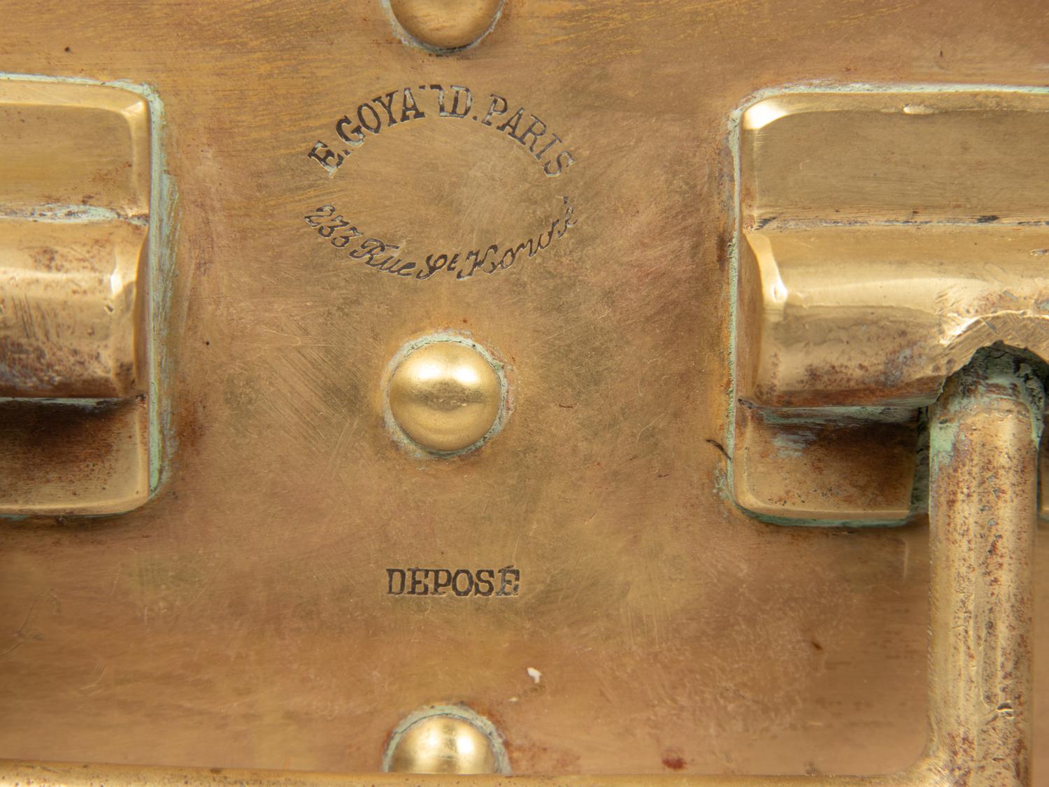 GOYARD, ANTIQUE GOYARDINE STEAMER TRUNK