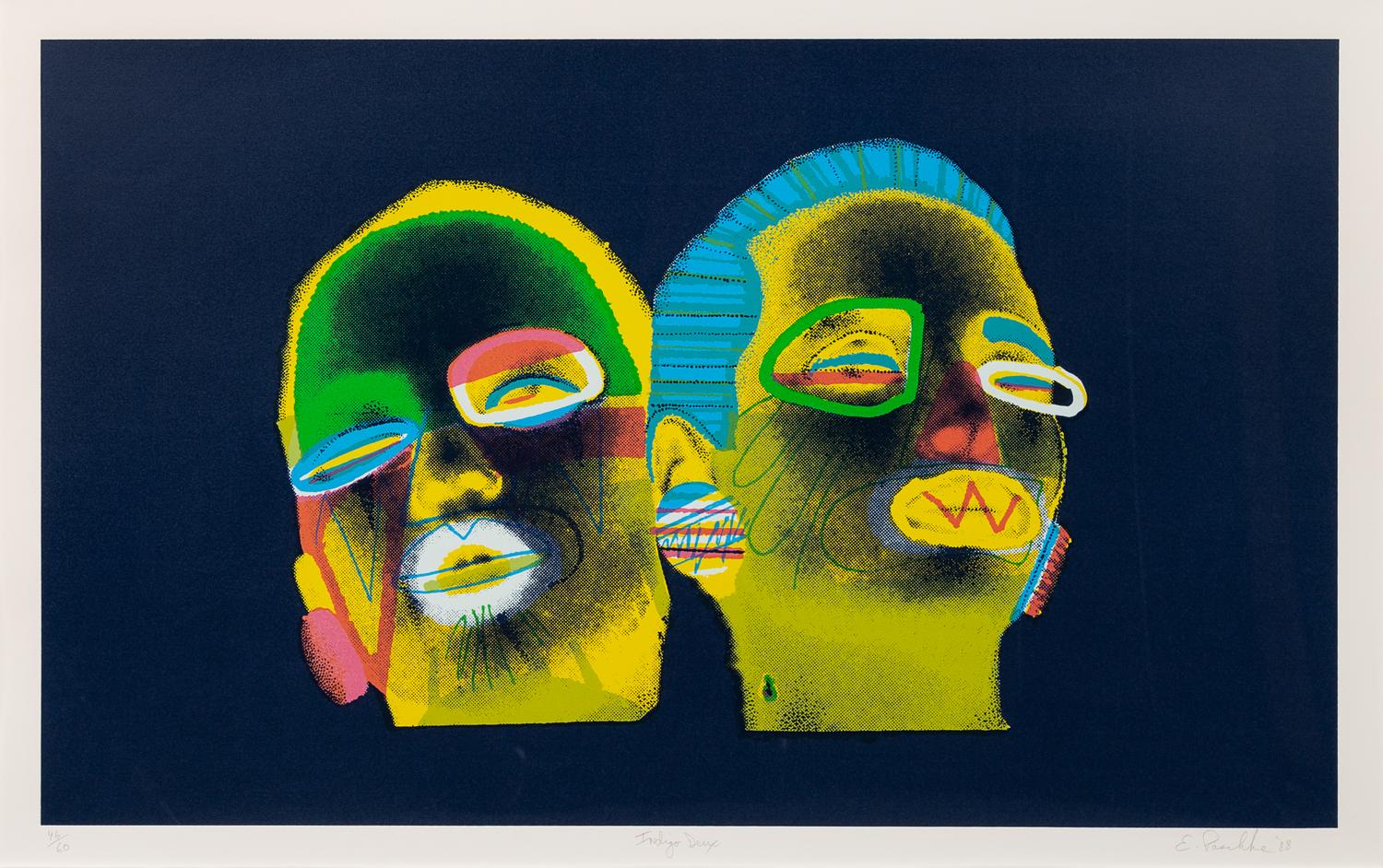 Ed Paschke, (American, 1939-2004), Indigo Deux, 1988
