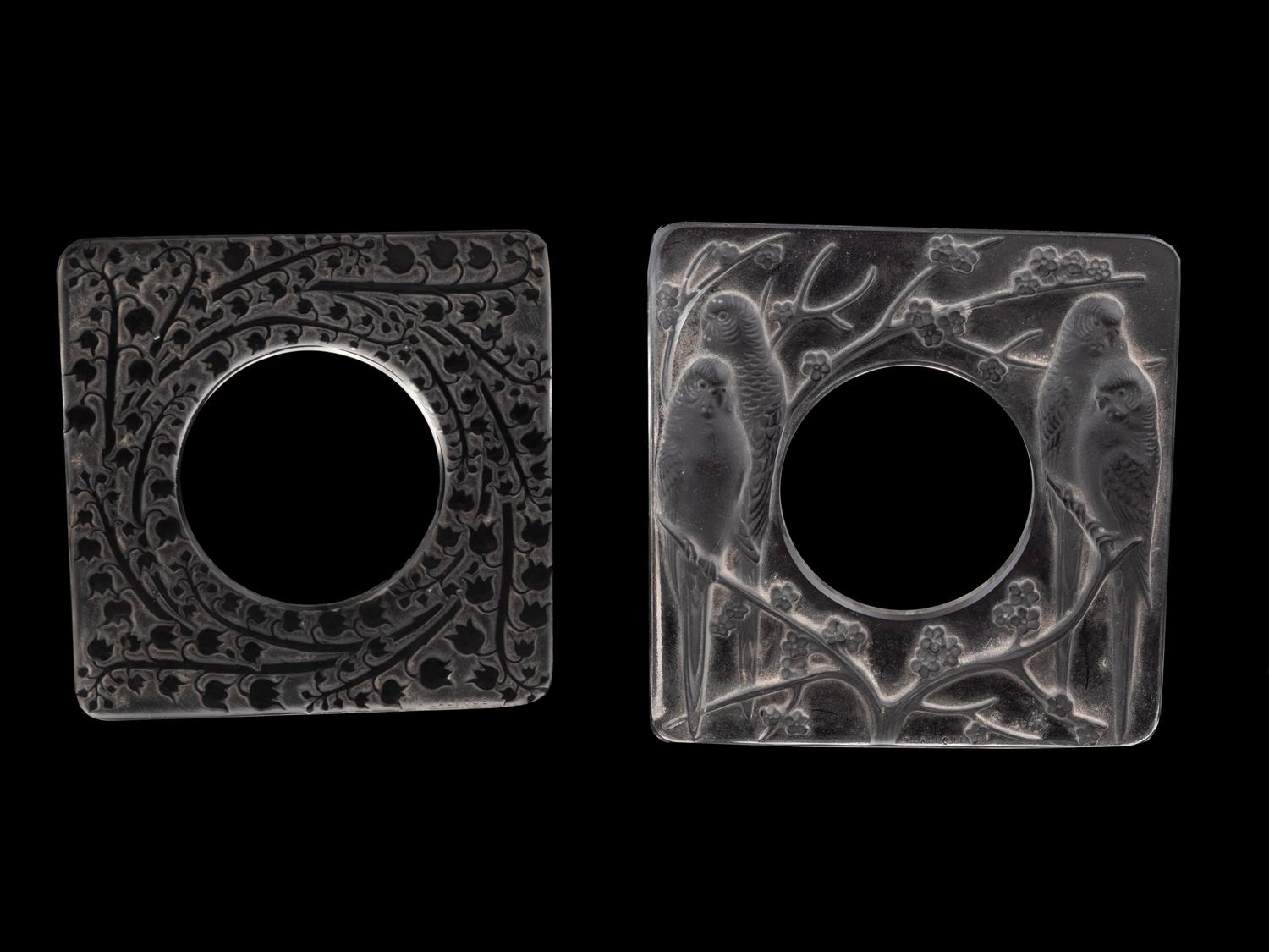Two Lalique Molded Glass Clock Faces — 20TH CENTURY