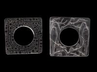 Two Lalique Molded Glass Clock Faces — 20TH CENTURY