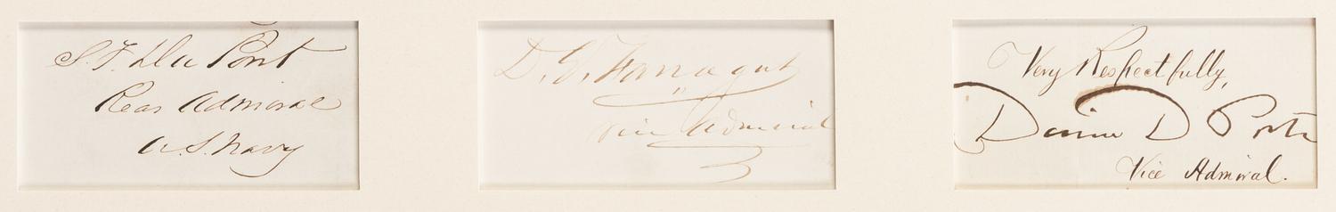 [CIVIL WAR - SPANISH AMERICAN WAR]. 9 autographs of Naval officers and generals, incl. ANDERSON.
