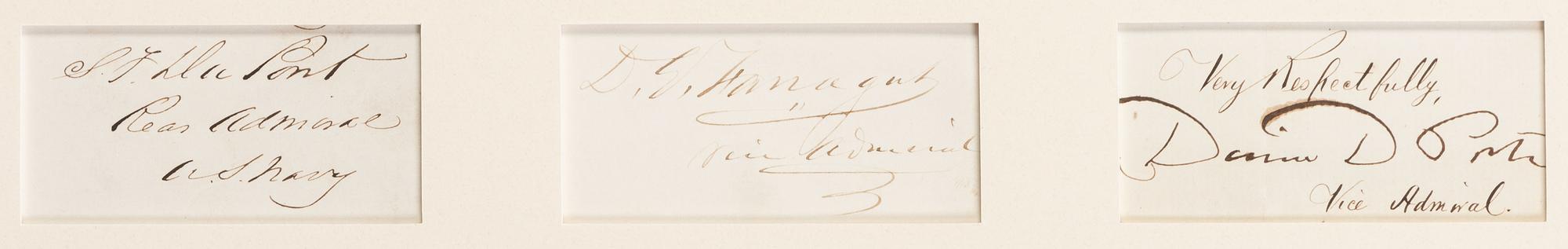 [CIVIL WAR - SPANISH AMERICAN WAR]. 9 autographs of Naval officers and generals, incl. ANDERSON.