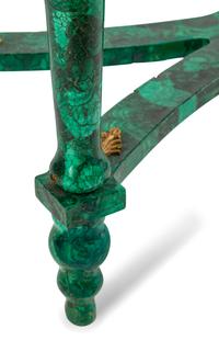 A Louis XVI Style Bronze-Mounted and Malachite-Veneered Vitrine Cabinet