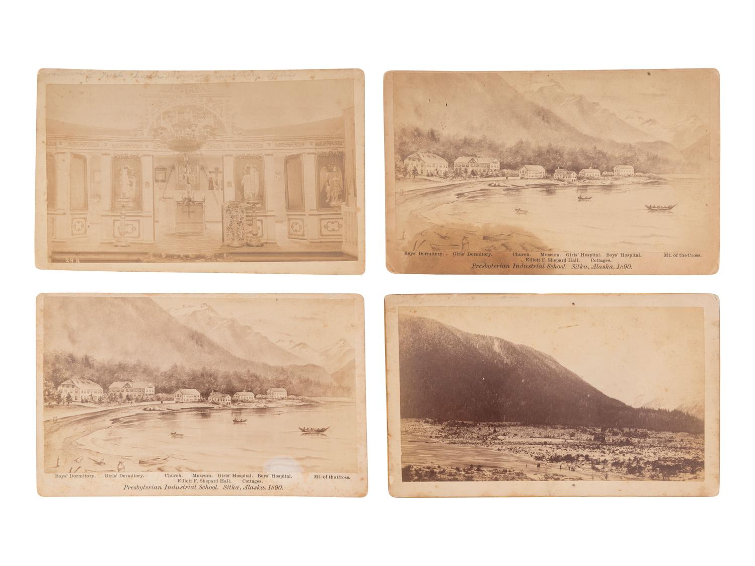 [NATIVE AMERICANS]. A group of 16 photographs of Alaska, incl. landscapes and landmarks, many by F. Jay HAYNES and Edward de GROFFS.