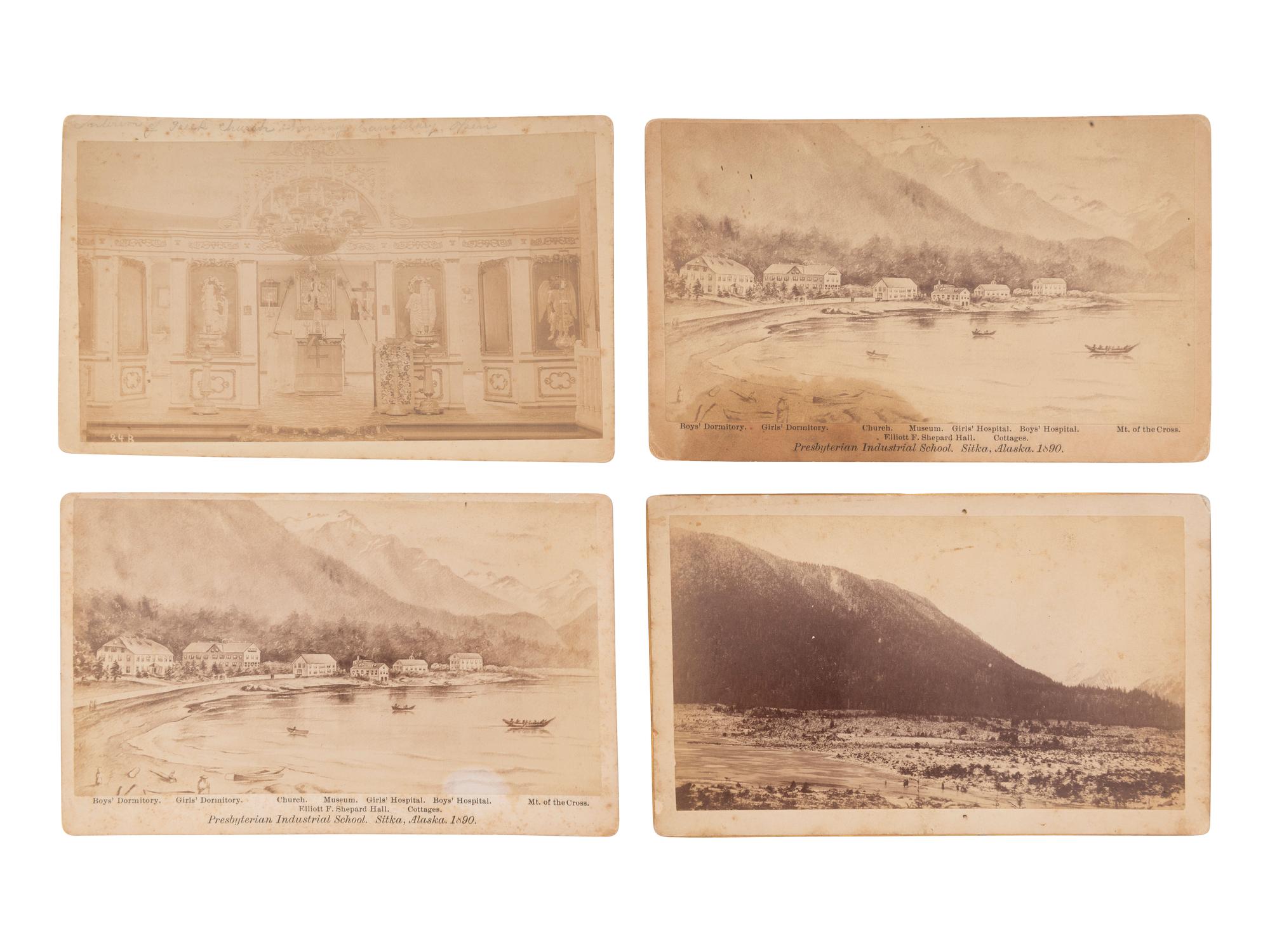 [NATIVE AMERICANS]. A group of 16 photographs of Alaska, incl. landscapes and landmarks, many by F. Jay HAYNES and Edward de GROFFS.