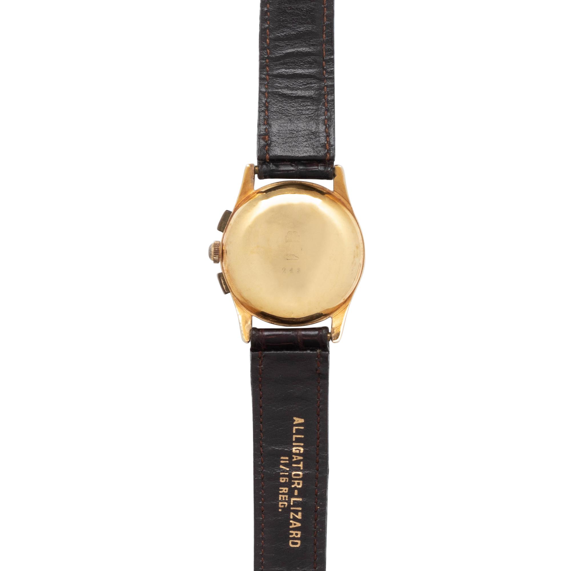 LEMANIA, VINTAGE, 18K YELLOW GOLD CHRONOGRAPH WRISTWATCH