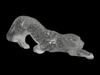 Two Lalique Zeila Panther Sculptures
