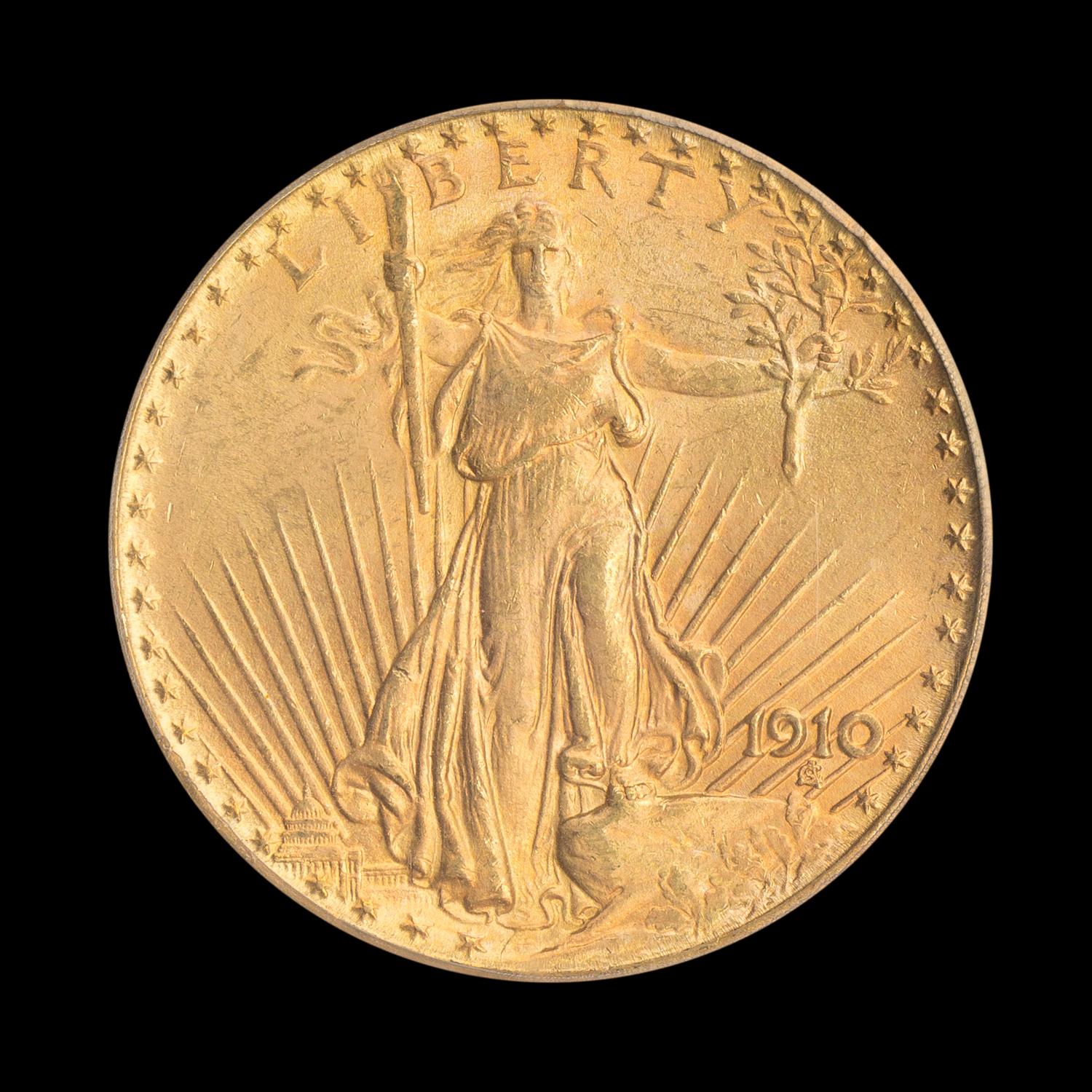 A United States 1910 St. Gaudens $20 Gold Coin
