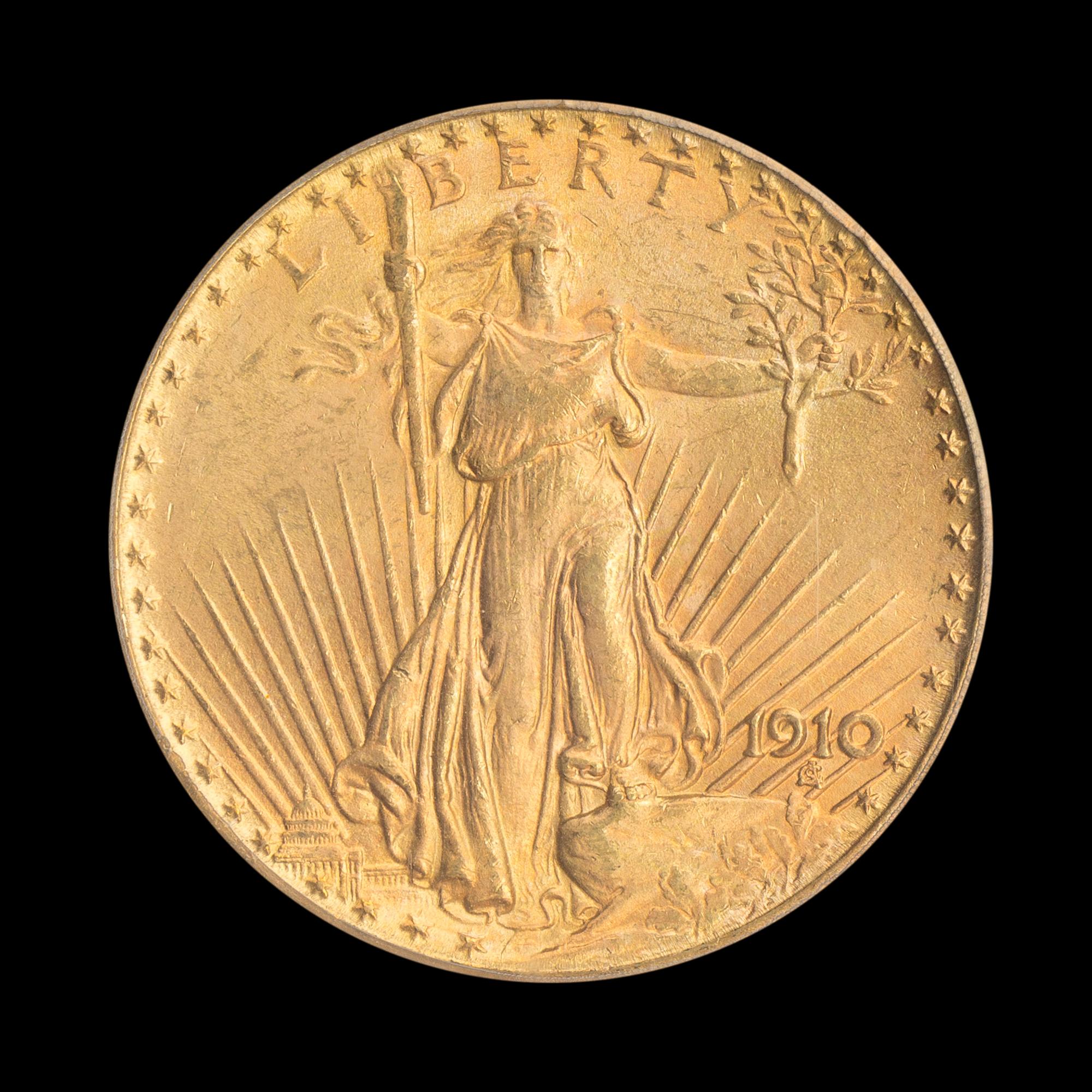 A United States 1910 St. Gaudens $20 Gold Coin