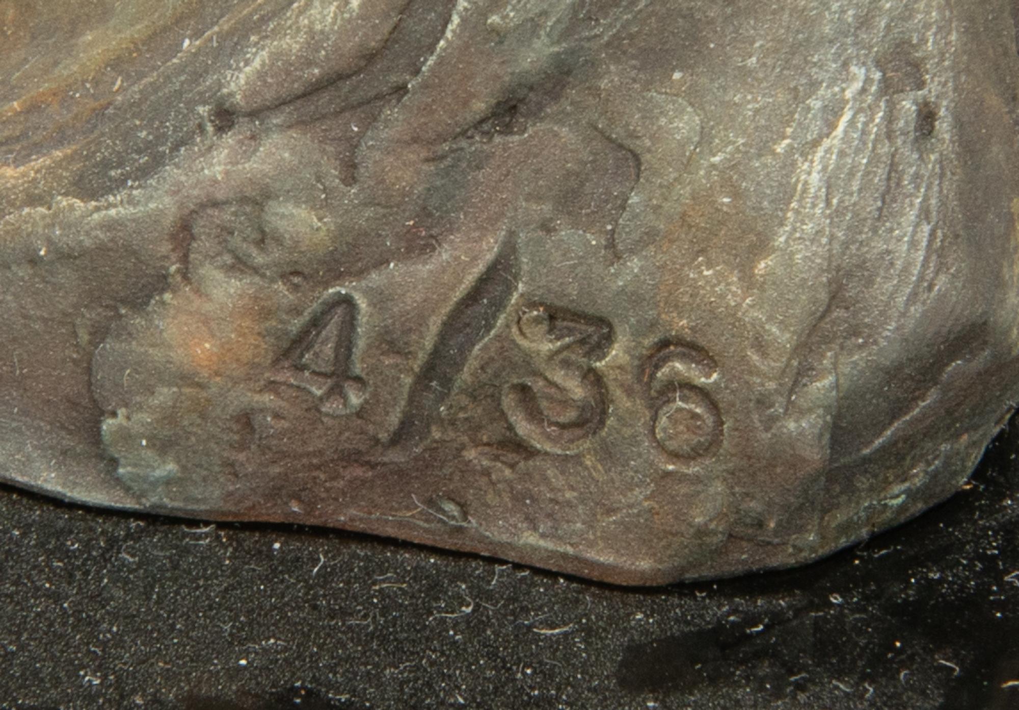 A Group of Six Bronze Bird Sculptures