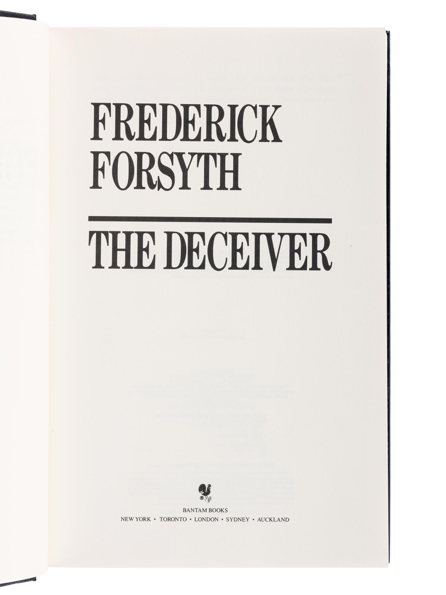 FORSYTH, Frederick (b. 1938). A group of 4 novels by Forsyth, comprising: