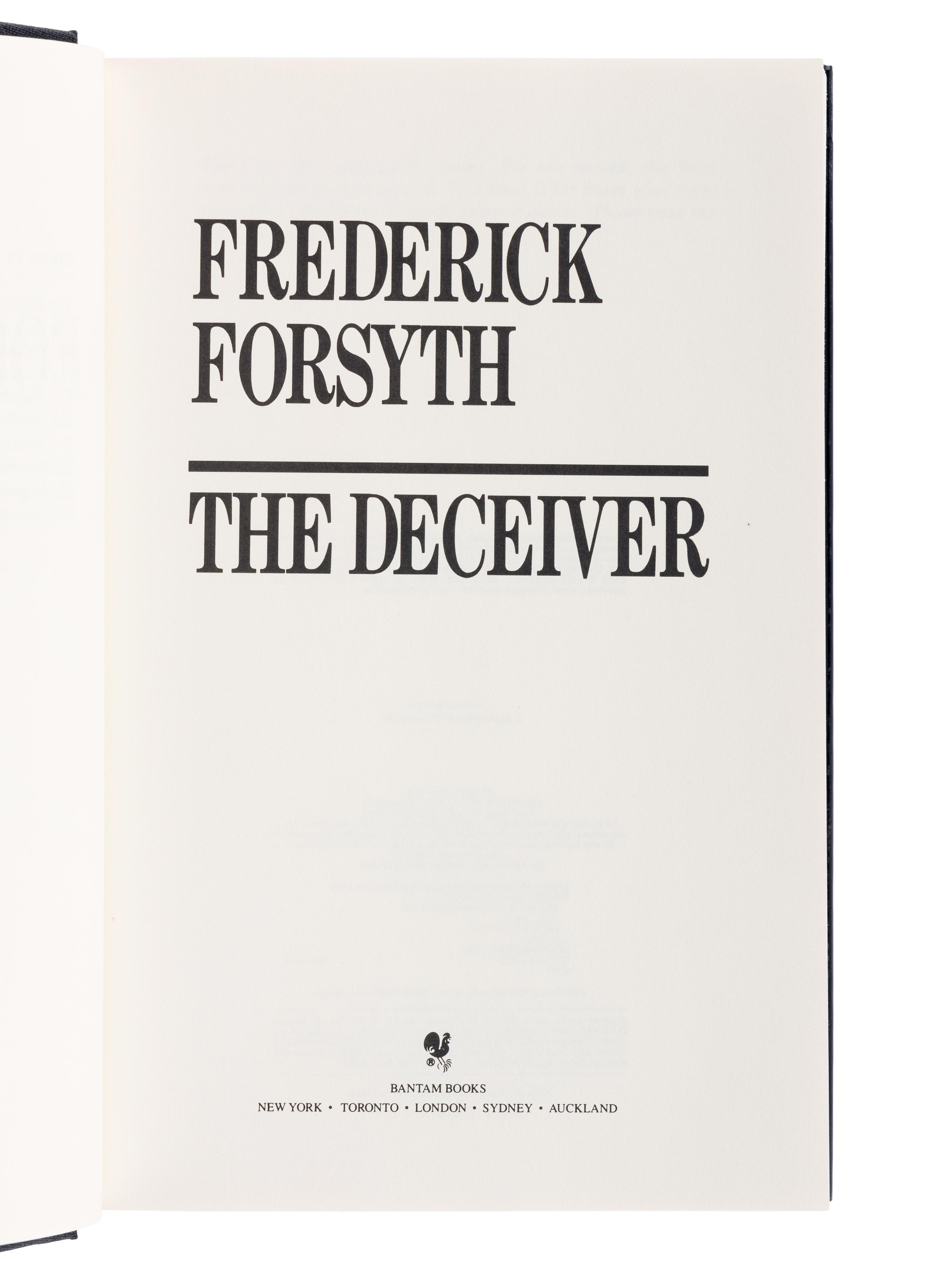 FORSYTH, Frederick (b. 1938). A group of 4 novels by Forsyth, comprising: