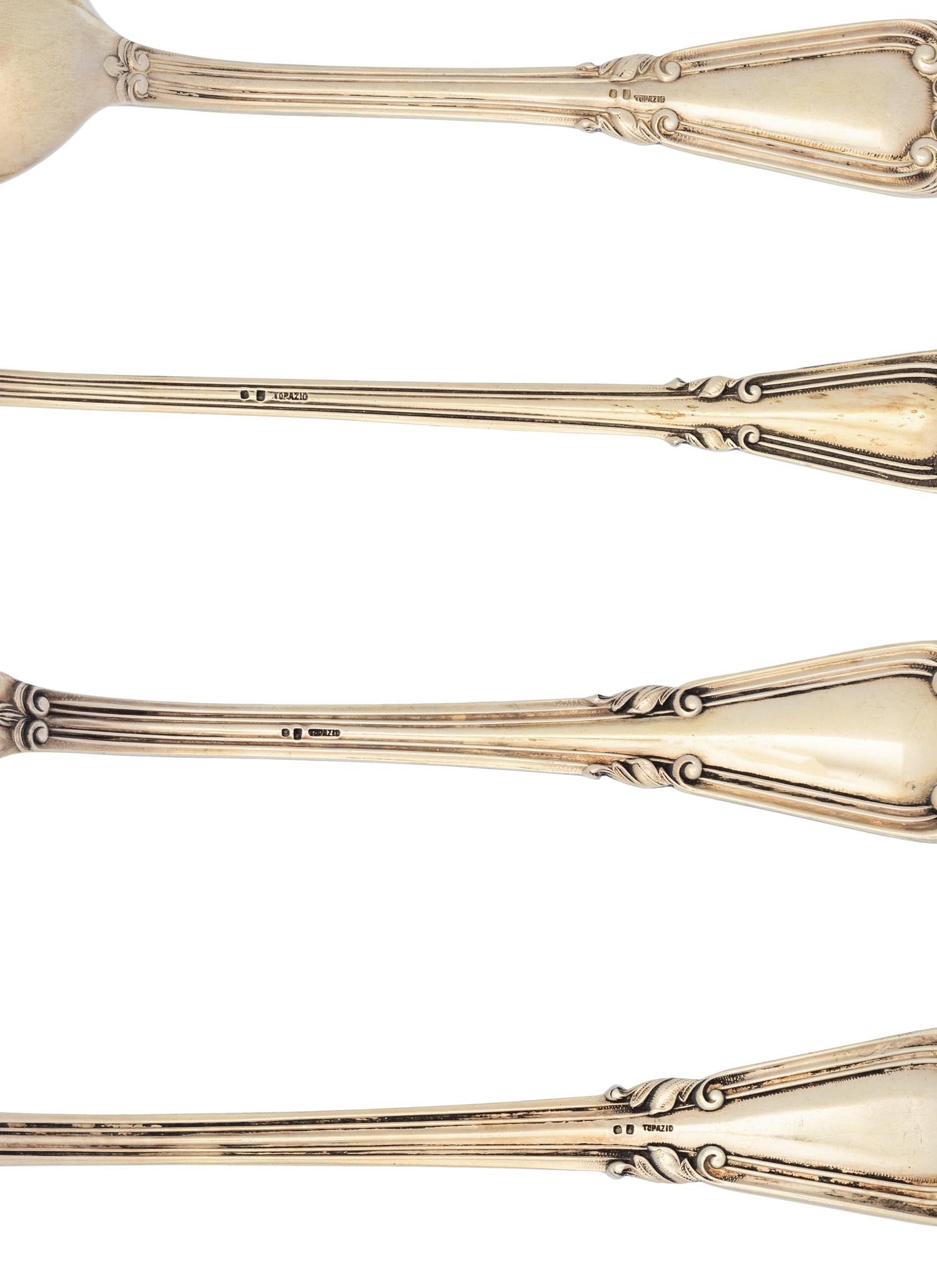 A Portuguese Silver Flatware Service